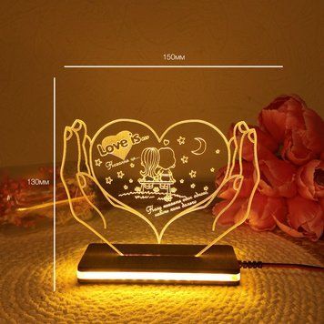 Маленький кольоровий нічник Love is... noc-lov-m-w фото