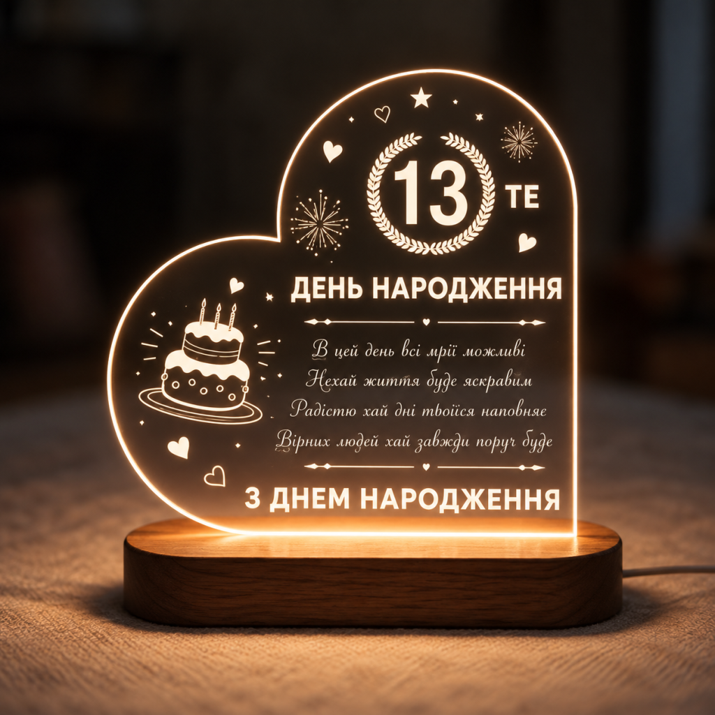 Нічник «Ювілейний день народження»