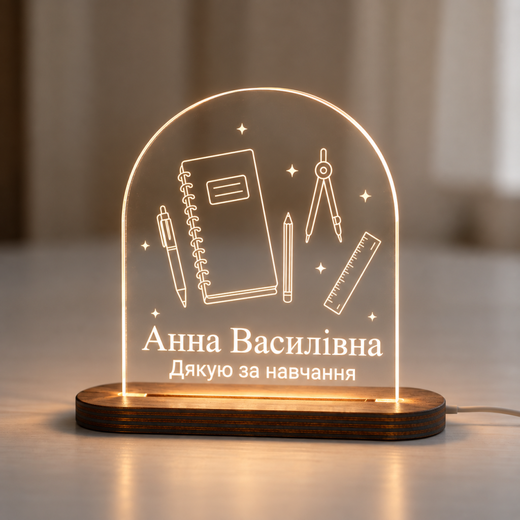 Нічник «Дякую за навчання»